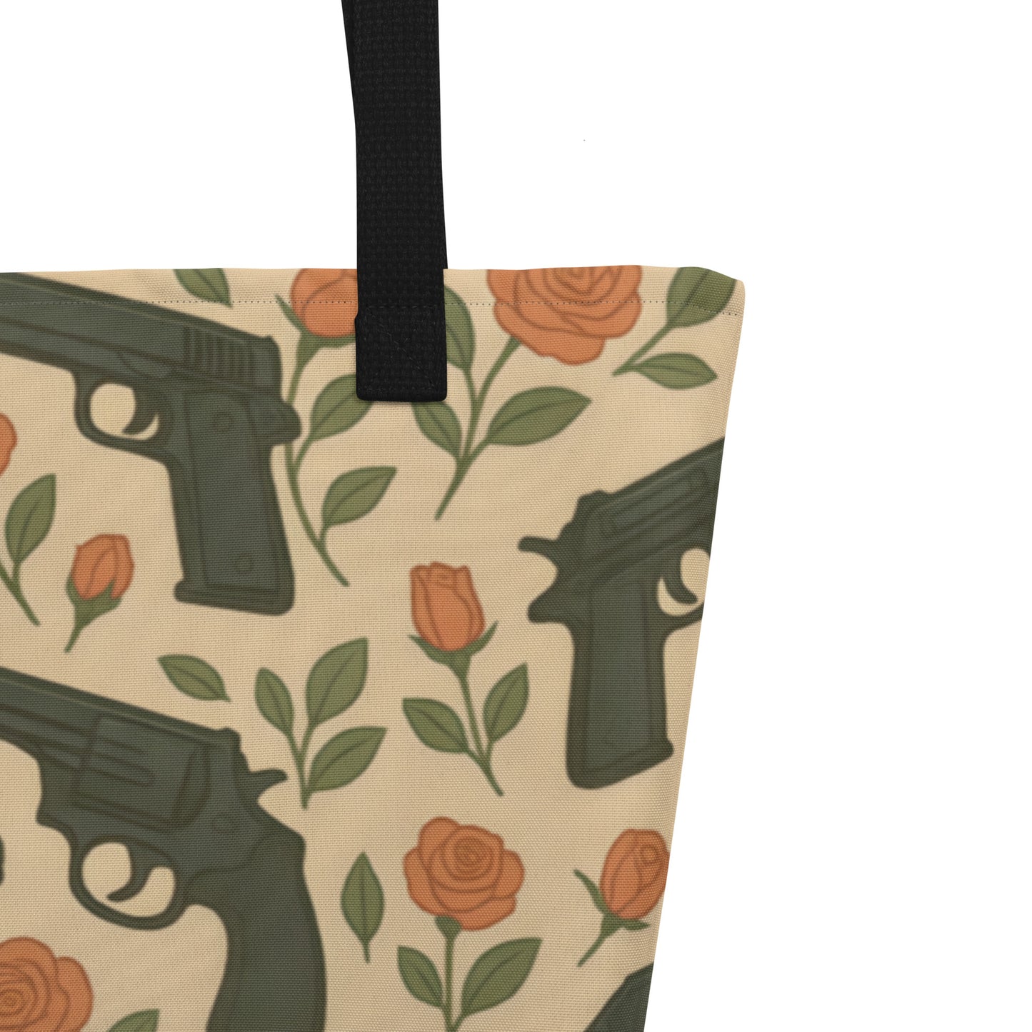 The Armed Rose Tote large with pocket