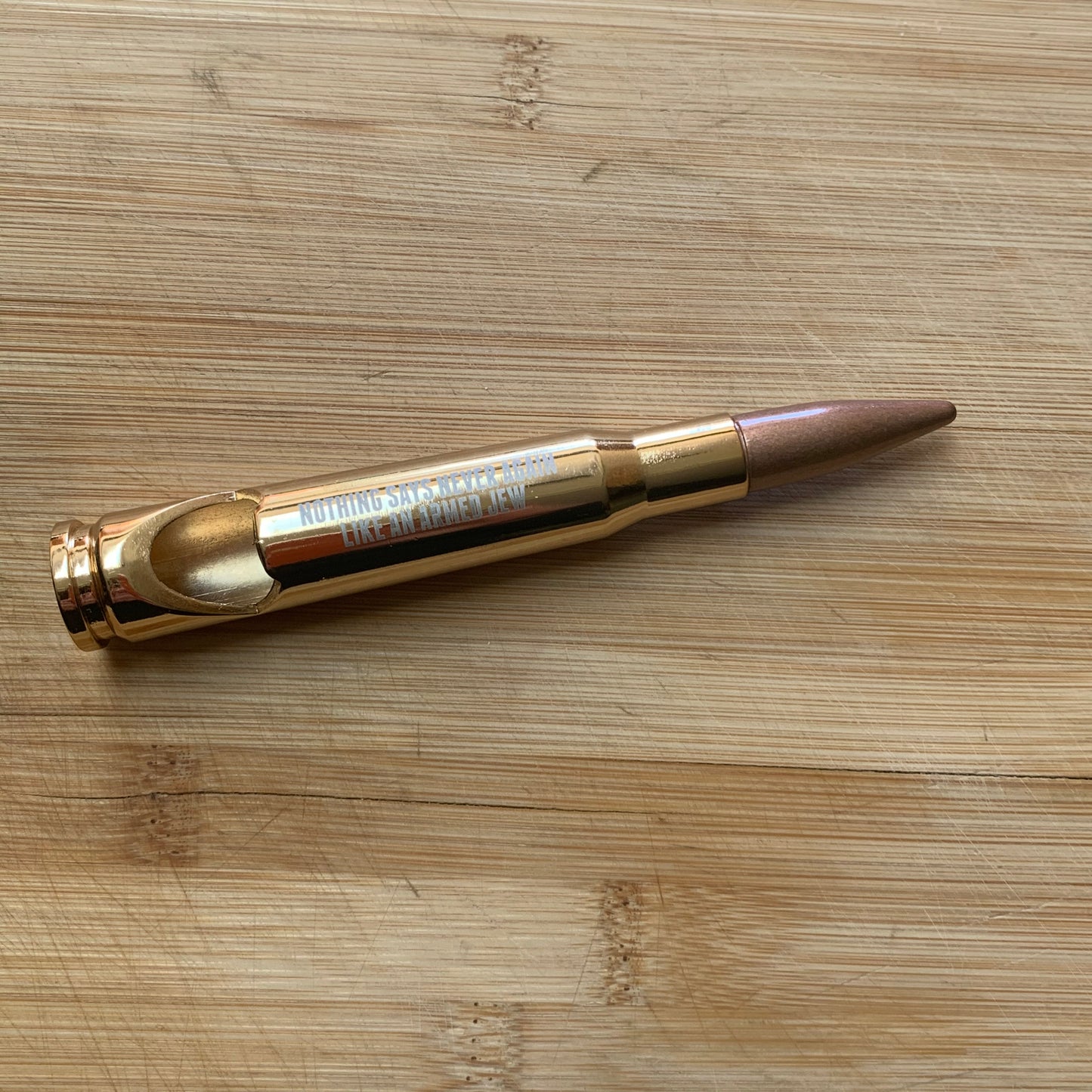 Bottle Opener 50 Cal BMG with Jews Can Shoot Logo