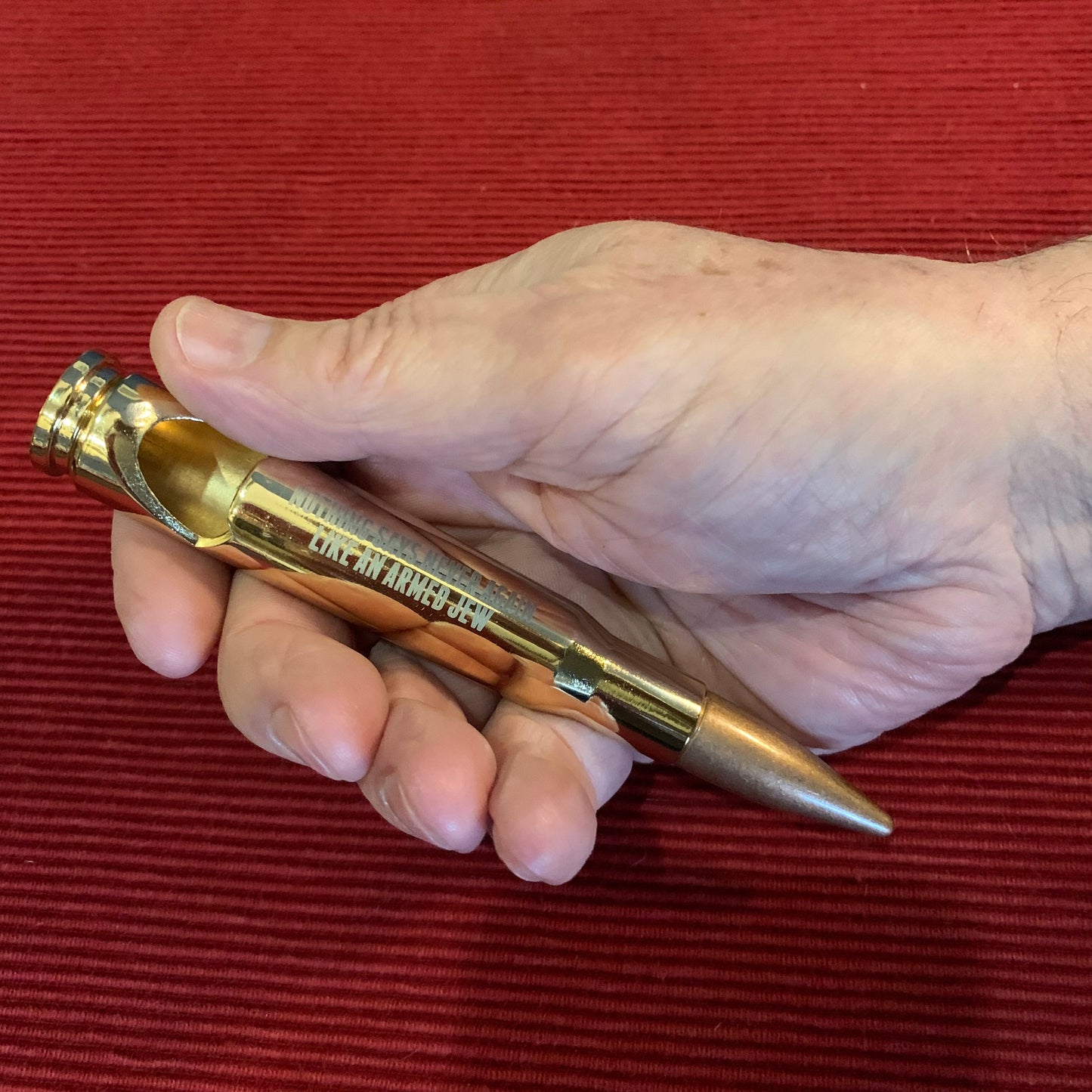 Engraved .50 Cal Bottle Breacher – “Jews Can Shoot” Edition