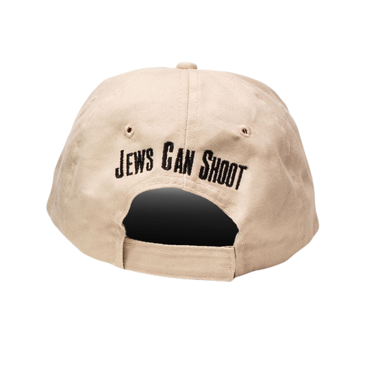Jews Can Shoot - Nothing says NEVER AGAIN like an ARMED JEW - Khaki ball cap