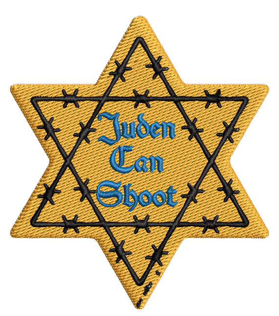 Juden Can Shoot patch - The yellow patch we now display with Pride