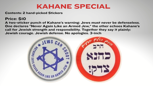 KAHANE SPECIAL - TWO STICKERS
