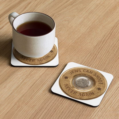 Magnum .357 headstamp coaster - Never Again—Because the Jew Is Armed