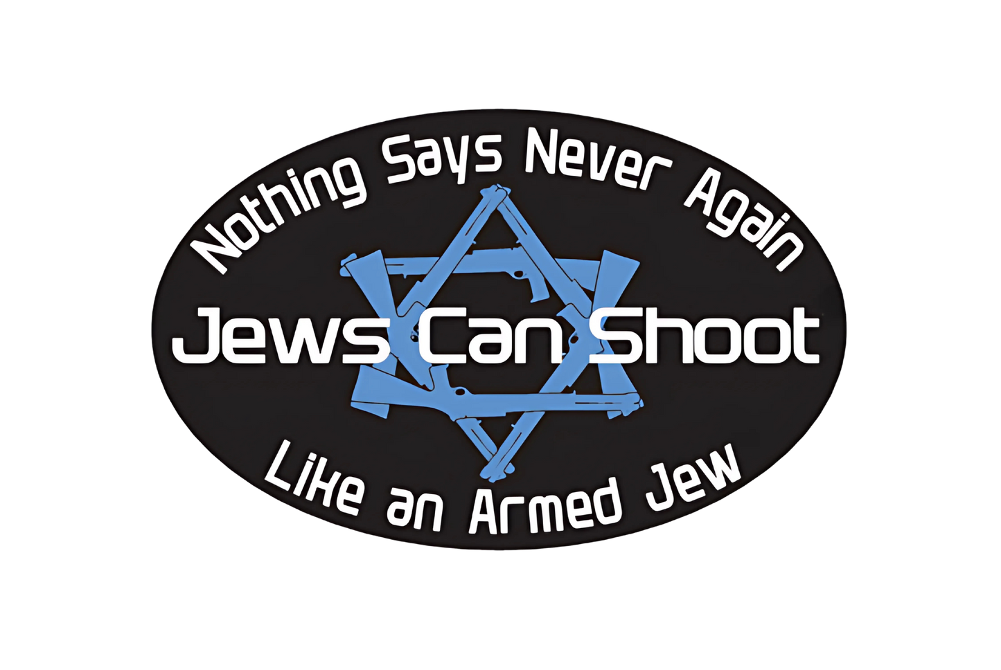 JEWS CAN SHOOT FULL LOGO STICKER