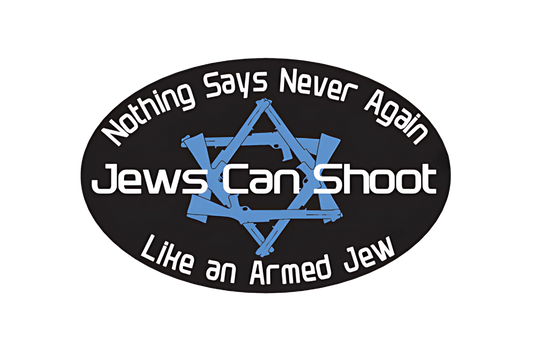 JEWS CAN SHOOT FULL LOGO STICKER