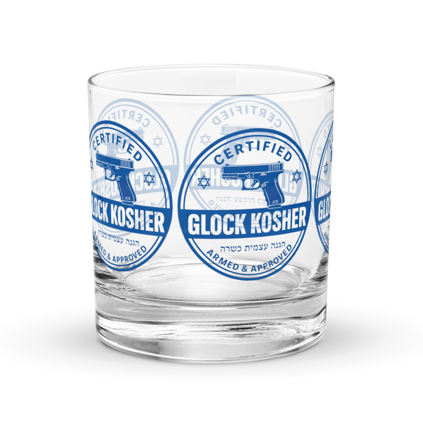 Glock Kosher Old Fashioned Glass – Armed & Approved Rocks Glass (10.5 oz)