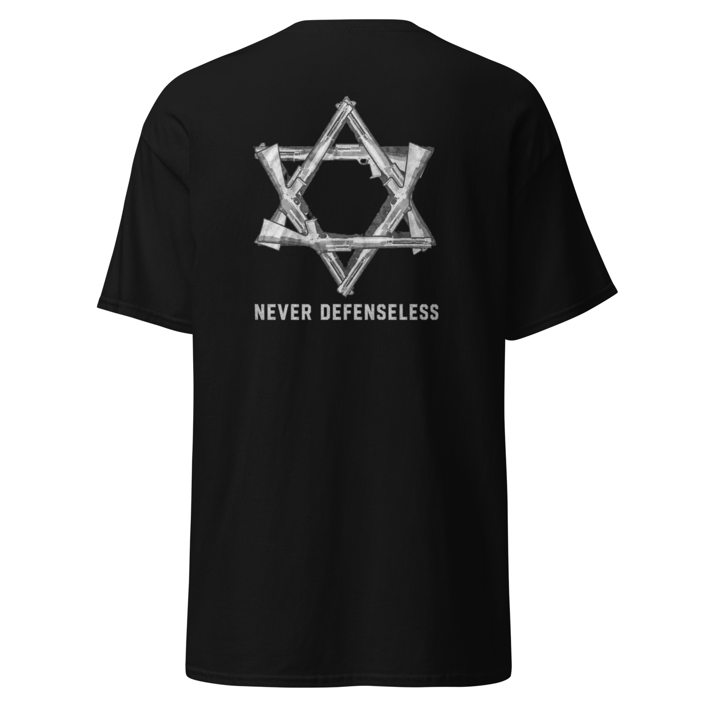 Never Defenseless™ Black Tee