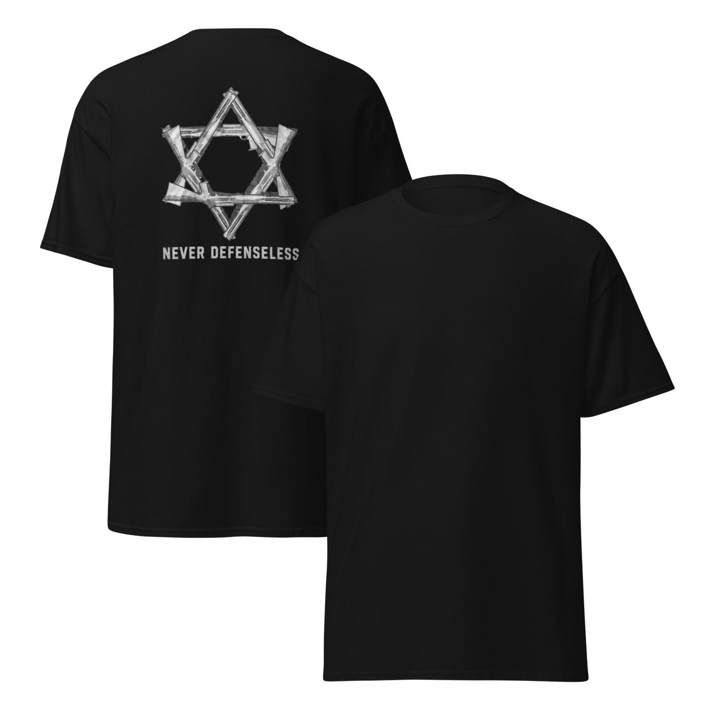 Never Defenseless™ Black Tee