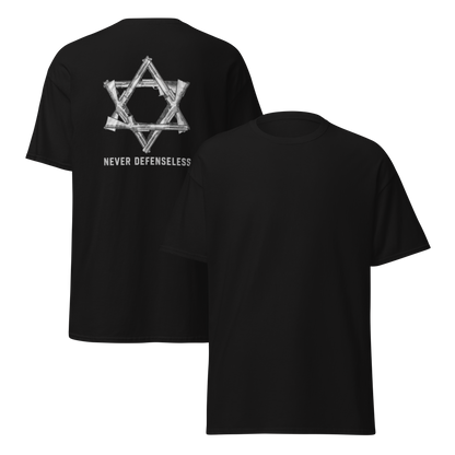 Never Defenseless™ Black Tee
