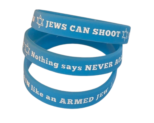 Jews Can Shoot silicone wristbands - Set of 3